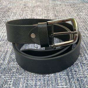 Leather Waistband Men Belt Black Genuine Leather Handmade Belt Pin Buckle Size40